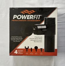 PowerFit Percussion Massager NEW SEALED Multi Massage Tips Included