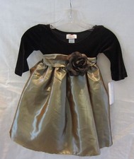 NEW Flower Girls Dress Wedding Party Childrens Toddler sz 2 NEW Iridescent Gold