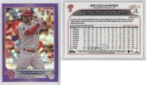 2022 Topps Chrome Logofractor Edition Purple Refractor /250 Bryce Harper #18