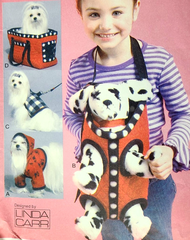 UC McCall M6621 modello da cucire accessori per cani di piccola taglia giacca porta cestino imbracatura