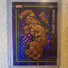 2026 Topps Chrome Marvel The Thing #175 SP Numbered 42/75 Purple X-Fractor