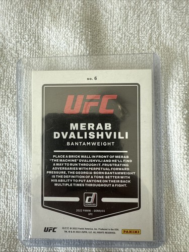 Merab Dvalishvili Auto IP In Person 2022 Donruss - Bild 2 von 3