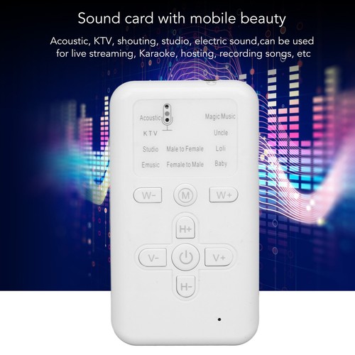 Live Sound Card Voice Changer 8 Sound Effects Plug And Play Handheld Mini FY - Afbeelding 22 van 24