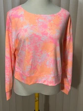 Jenni by Jennifer Moore Pajama Top S Long Sleeve Cropped Lounge Soft Sleep Shirt