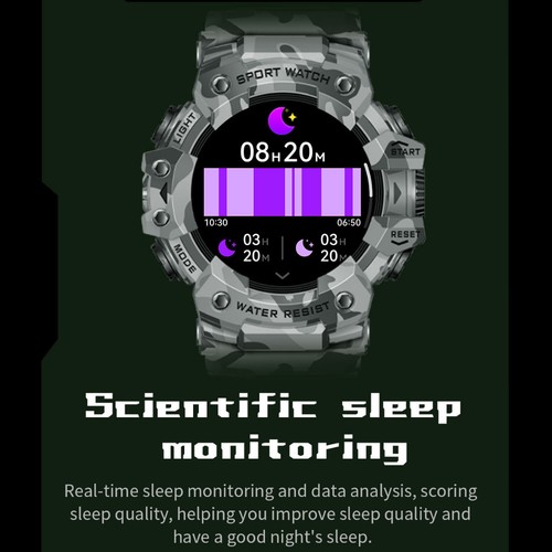 Military Smart Watch For Men's LED Flashlight & Bluetooth Call Sports Smartwatch - Picture 15 of 26