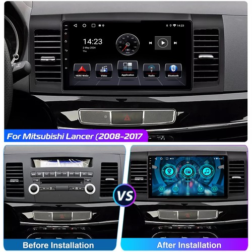 WIFI CarPlay Car Stereo 4+64G GPS Navi Android14 For Mitsubishi Lancer 2007-2017 - Picture 4 of 15