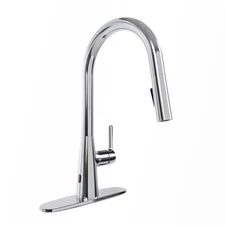 Modern Touchless Pull-Down Kitchen Faucet in Polished Chrome