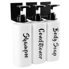 16.9oz Shampoo Dispenser for Shower Wall 3 Chamber Drill Free and Conditioner