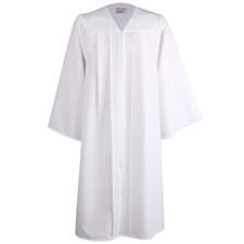 Unisex Matte Robes for Graduation Gown Choir Robes Pulpit Robe and Pastor Whi...