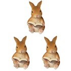  Set of 3 Garden Decoration Resin Ornament Home Desktop Ornaments