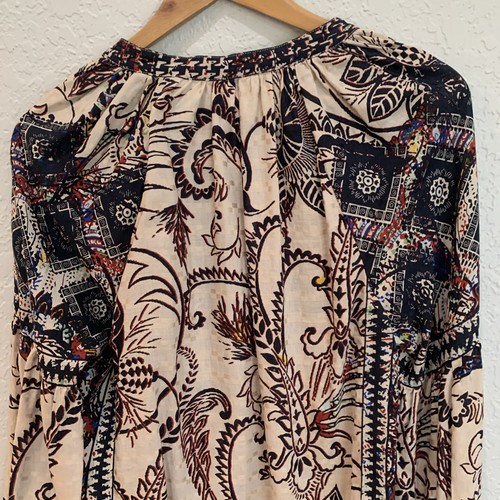 Lucky Brand Popover Top Bluse Gr. M mit Quasten neu leicht - Bild 4 von 10