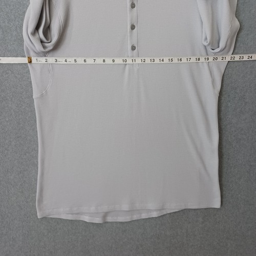 Camicia Lululemon uomo XL grigia termica manica lunga Henley loungewear camicia casual - Foto 4 di 12