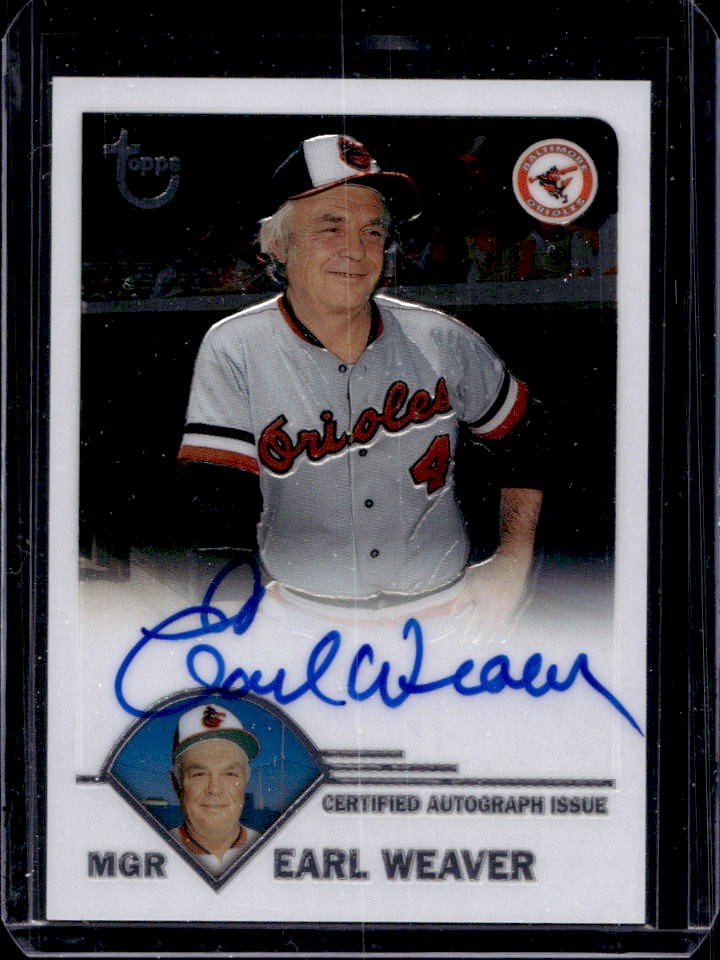 2003 Topps Retired Signature Edition Earl Weaver Auto #TA-EW Orioles