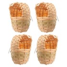 4 Stück hängendes Vogelnest: Rustikaler handgefertigter Vogelunterstand aus