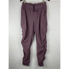 Athleta Attitude Pant Mauve Purple Ruched Side Joggers Womens Size 4 RN 54023