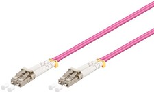 Goobay 95935 LWL Kabel, Multimode (OM4) Violett, 2 m - LC-Stecker (UPC) > LC-Ste