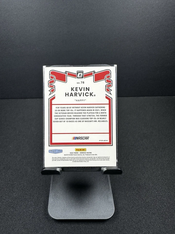2022 Donruss Racing Kevin Harvick #78 Optic Retro 1981 Lime Green Pulsar Nascar - Image 2 of 2