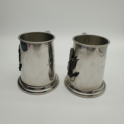 2 Vintage Navy Commemorative Pewter Tankards to D.A and B.J. Penny - Picture 9 of 14