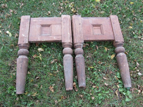 VINTAGE ANTIK METZGER BLOCK BEIN SET BEINE LANDHAUS ERNTETISCH - Bild 2 von 19