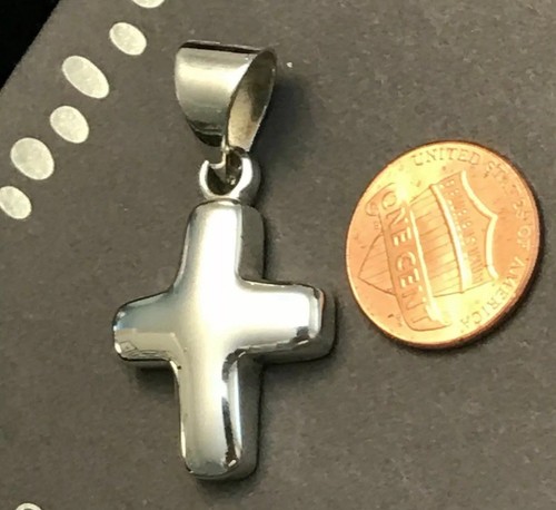 SILPADA Sterling Silver 925 Puffy Cross Pendant Christian Religious - Picture 4 of 4