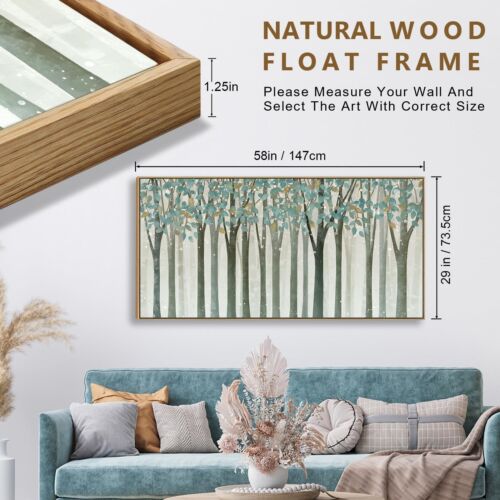 VEAEE Birch Tree Wall Art - Nature Forest Landscape Canvas Pictures, Abstract... - Picture 3 of 9