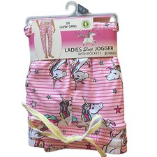 Unicorn Pajama Lounge Sleep Jogger Pants Womens 3X (22-24) Briefly Stated NWT