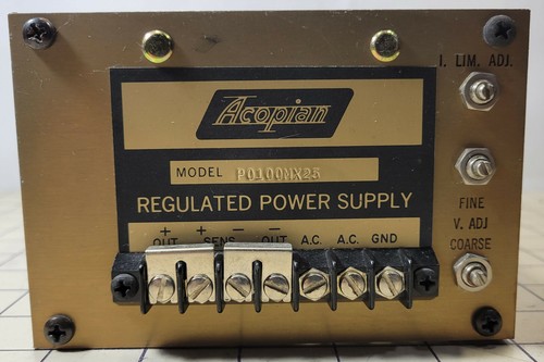 Alimentatore Acopian P0100MX25. IVR:105-125v; OVR: 0-100v; 0,25 A; Custodia Taglia: M6. - Foto 2 di 8