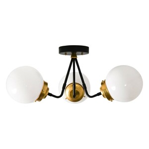 mid century semi flush light