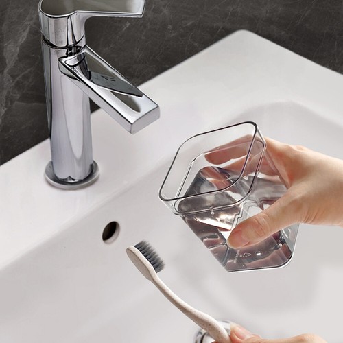 Toothbrush Holder Toothpaste Stand Bathroom Organizer Freestand With Cup/cover - Picture 14 of 16