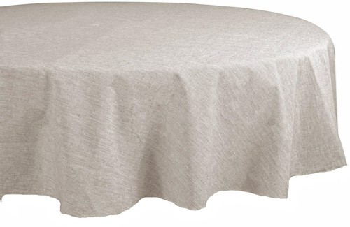New Creations Fabric & Foam Inc, 100% Cotton Fabric Tablecloth Natural Color - Picture 7 of 15