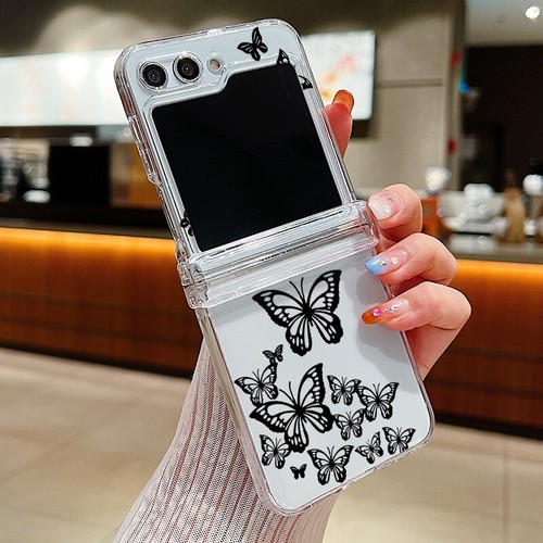 For Samsung Galaxy Z Flip6 Flip5 Flip4 3 Pattern Clear Case Shockproof PC Cover - Picture 18 of 21