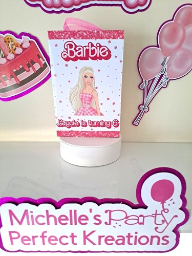Barbie Party Pack Personalised | Capri Sun Labels, Bags, Wrappers, Invitations - Picture 11 of 28