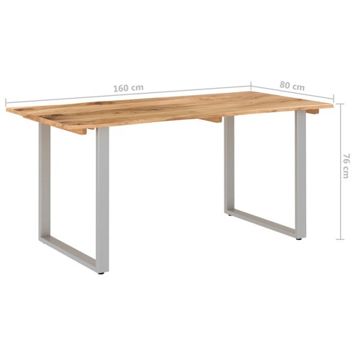 Esstisch 160x80x76 Massivholz Akazie M4J9 - Bild 7 von 9