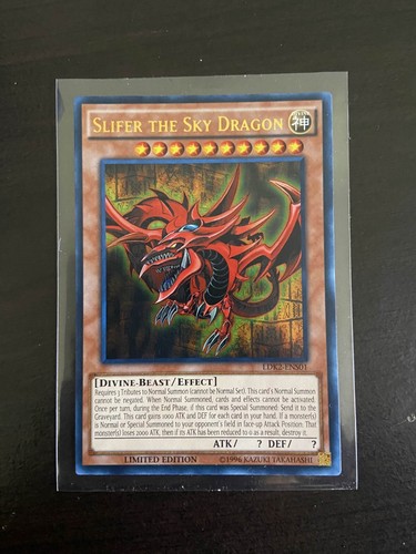 Slifer the Sky Dragon LDK2-ENS01 NM - LIMITED EDITION! YUGIOH! Cards - Picture 1 of 3