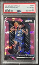 2018 Panini Prizm Aaron Holiday Pink Ice #114 Rookie RC PSA 10