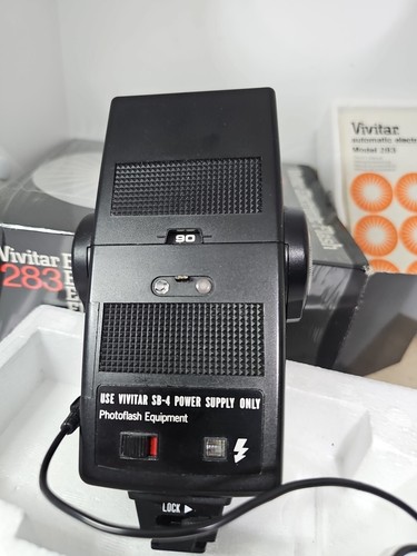VIVITAR Model 283 Automatic Thyristor Electronic Flash Orig Box W Manual  - Bild 4 von 14