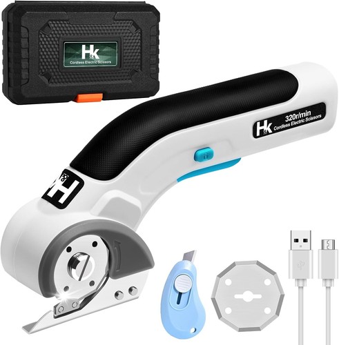 Cordless Electric Scissors, 4V Electric Mini Cutter, Carpet & Cardboard Cutter