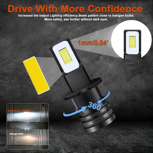 For Lexus GX470 2003-2009 2x H3 LED Fog Light Bulbs Super Bright Kit 6000K White - Picture 8 of 9