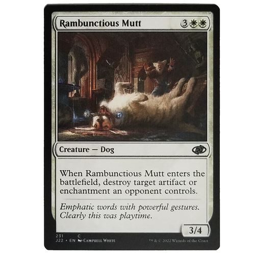 x1 Rambunctious Mutt J22 MTG M/NM Common White Creature Dog TCG CCG - Foto 1 di 3