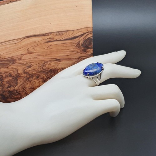 Chakra Ring Natural Gemstone Boho Crystal Eye Cocktail Adjustable Silver Plated - Picture 67 of 157