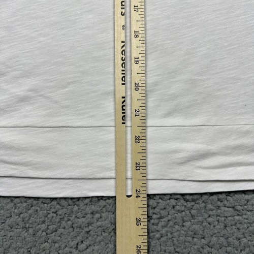 NYDJ Shirt Womens Small Forever Comfort Long Sleeve V Neck Tee Optic White - Picture 10 of 10