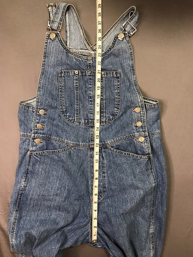 VTG 90s Y2K Bib Denim Overalls Women M Blue Western Cowgirl Rodeo Country Farm - Picture 8 of 11
