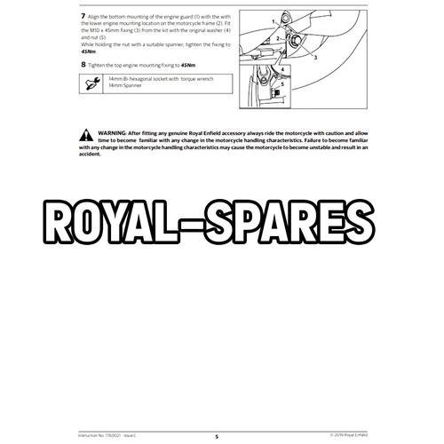 "COMPACT ENGINE GUARD, SILVER" Fit For Royal Enfield INTERCEPTOR 650 & GT 650 - Picture 19 of 19