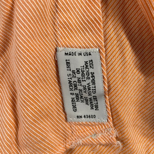 Vintage Gitman Bros Shirt Mens Sz XL Plaid Long Sleeve Orange Made in USA Stripe - Picture 6 of 8
