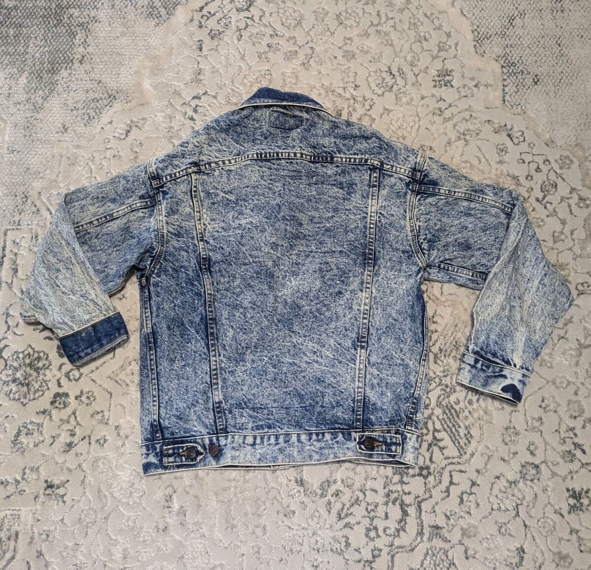 Vintage 80's Levi Type III Acid Wash Denim Jacket Size S