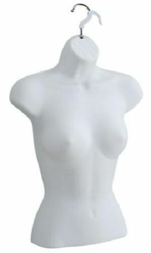 2 Clothing Forms Hanging Female Display Fits 5 to 10 Mannequin White Hollow - Picture 2 of 15