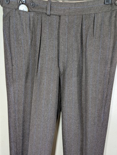 Paul Stuart 100% Pure Wool Suit Wide Lapels Pleated Pants US Size 36 Short - Picture 17 of 20