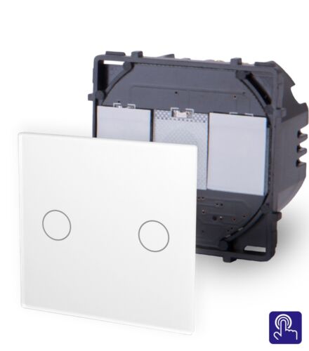 Touch Lichtschalter Steckdosen Wechselschalter Dimmer WiFi Glas Luxus-Time - Bild 19 von 88