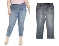 Wit & Wisdom Women's Jeans  Size 16  High-Rise 'Ab'solution Shinny w Raw Hem