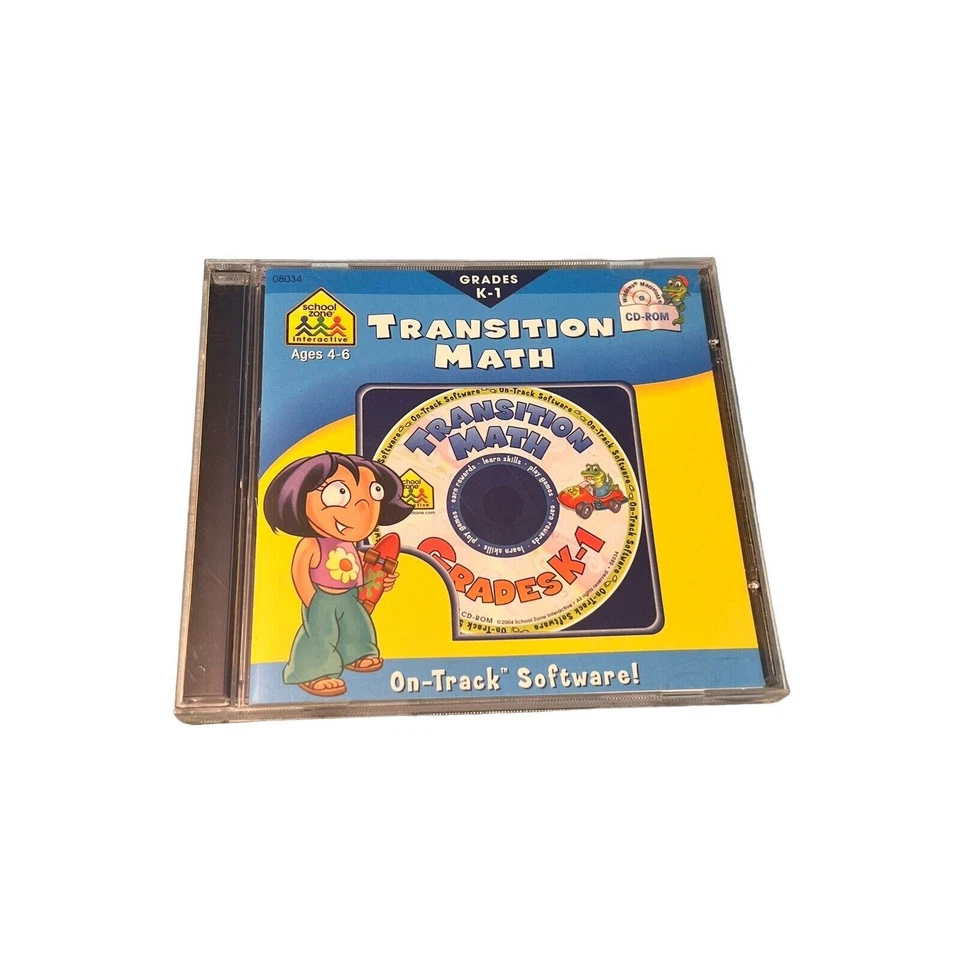 School Zone Transition Math K-1 CD-ROM windows 95/98 Vintage - Image 3 of 3